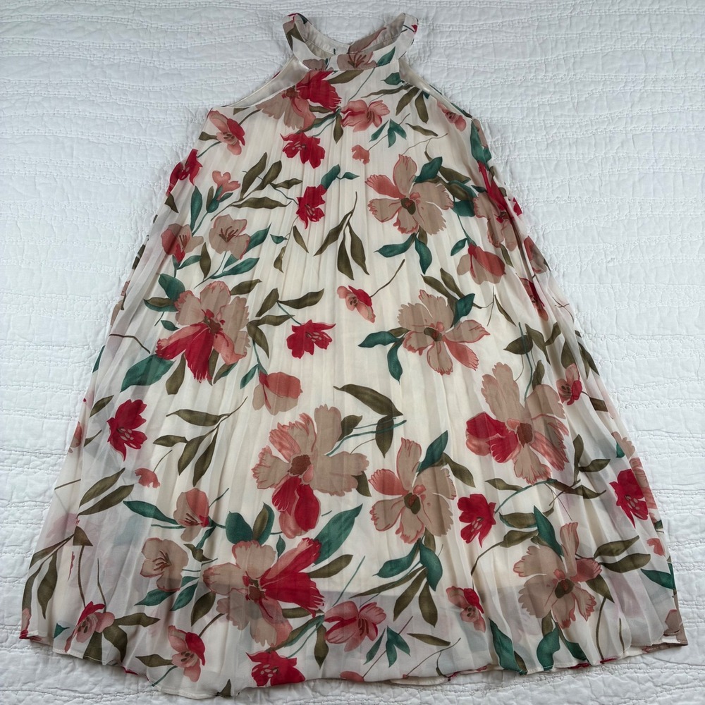 Peyton Bre Girls Floral Pleated Halter Dress Kids 8 Chiffon Middi Maxi Special